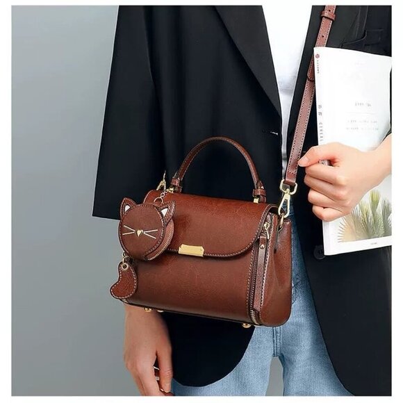 Brown cute cat bag - Picture 2 of 9